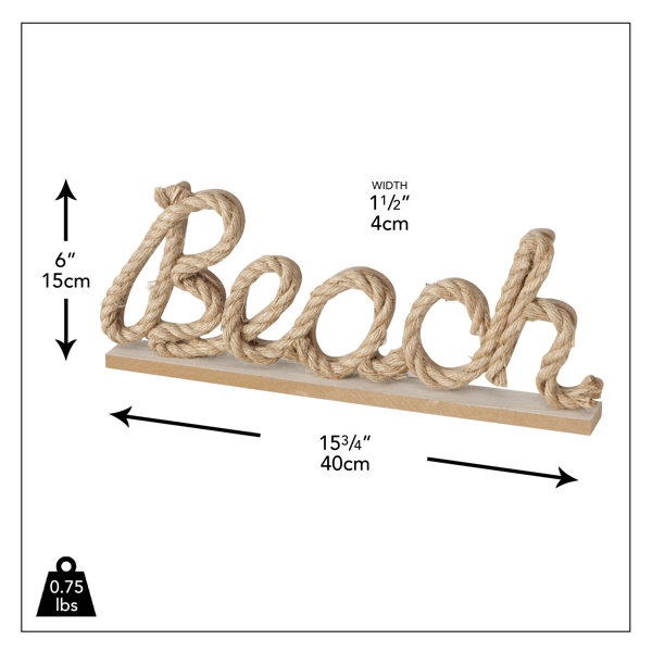 Highland Dunes Beach Rope Word Art & Reviews Wayfair